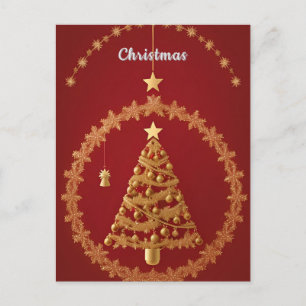 Gouden Kerstglans ✨ Luxe Kerstboomdecoratie Briefkaart