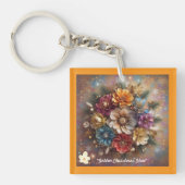 "Gouden Kerstgloed" Sleutelhanger (Voorkant)