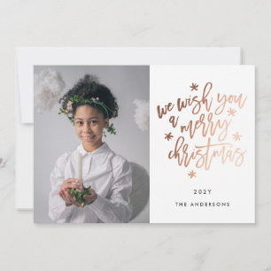 Gouden Kerstkaart met de Wens van een Prettig Kers