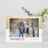 Gouden Kerstkaart met Foto (Staand voorkant)