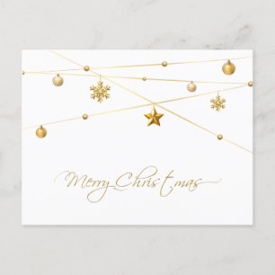 Gouden kerstkalligrafie feestdagenkaart