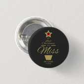 Gouden Kerstmis als Miss Quote Future MRS. Ronde Button 3,2 Cm (Voorkant /achterkant)