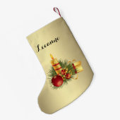 Gouden Kerstmis Naam Kleine Kerstsok (Achterkant (Hangend))