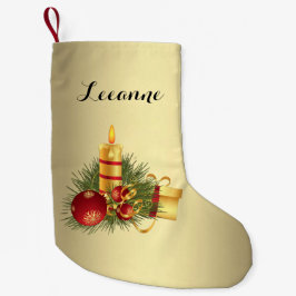 Gouden Kerstmis Naam Kleine Kerstsok