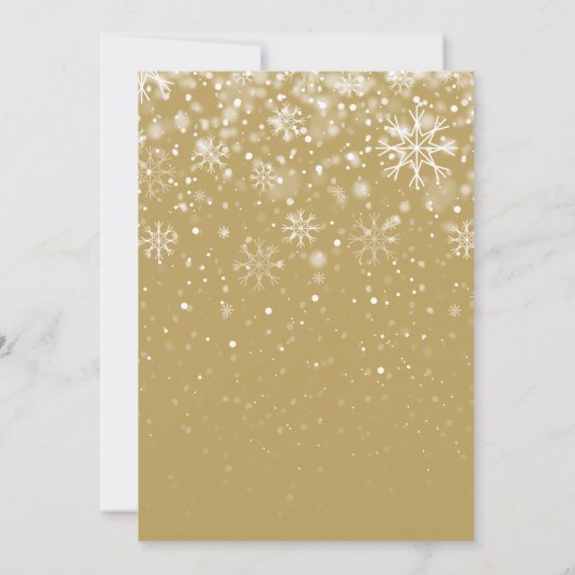 Gouden Kerstmis Script Foto Vakantiekaart Feestdagenkaart (Achterkant)