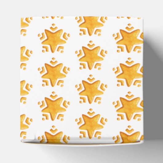 Gouden Kerstmis Sneeuw Patroon Bedankdoosjes (Bovenkant)