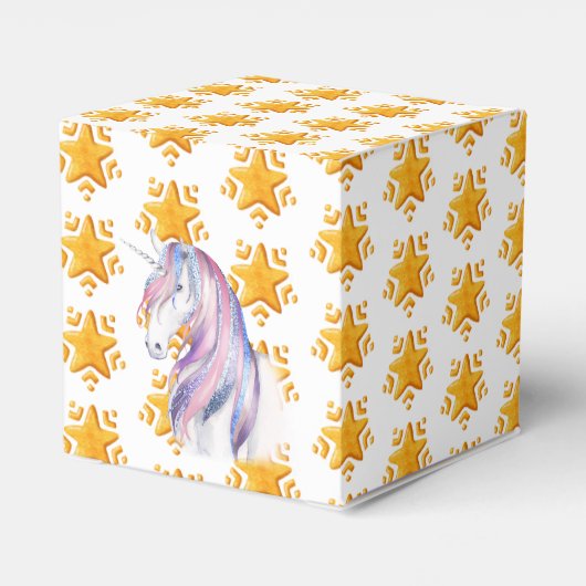 Gouden Kerstmis Sneeuw Patroon Bedankdoosjes (Achterkant)