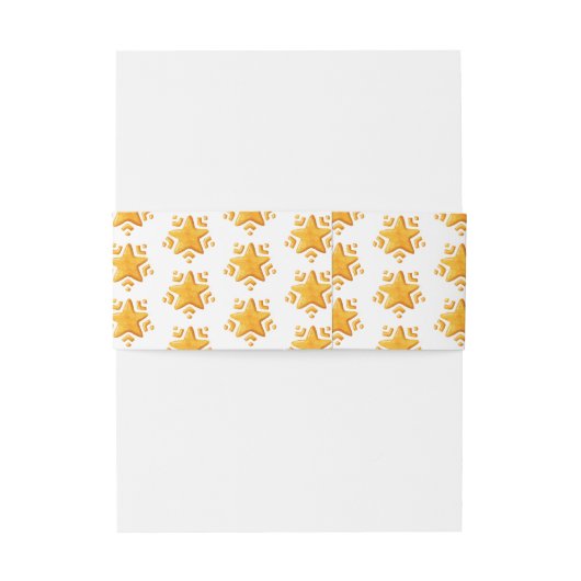 Gouden Kerstmis Sneeuw Patroon Uitnodigingen Wikkel (Achterkant Voorbeeld)
