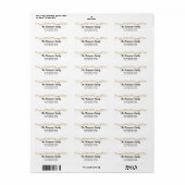 Gouden Kerstmis String Lights Return Adres Label (Full Sheet)