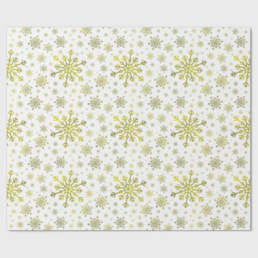 gouden kerstsnowflakes op de winter cadeaupapier (Vlak)