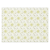 gouden kerstsnowflakes op de winter White Tafelkleed (Voorkant (Horizontaal))