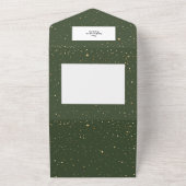 gouden kerststerren all in one uitnodiging (Buitenkant)