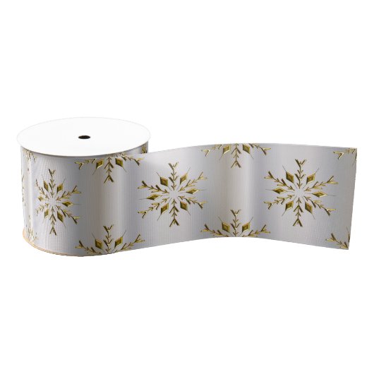 Gouden kerststerren grosgrain lint (Spoel)