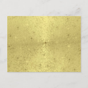 Gouden kerststerren op Folie papier Feestdagenkaart