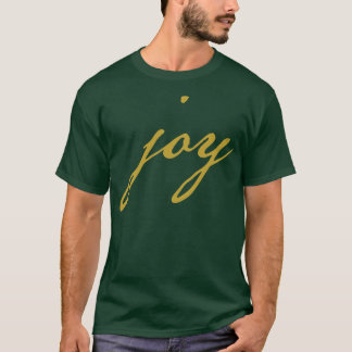 Gouden Kerstvreugde Minimale Typografie T-shirt
