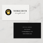 (Gouden) Kettle Bel Fitness Trainer Visitekaartje (Voorkant / Achterkant)