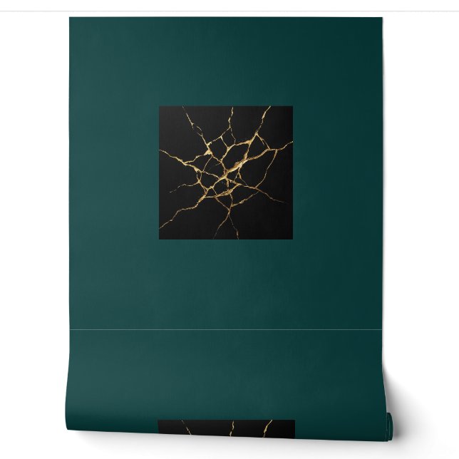 Gouden Kintsugi barsten luxe gestructureerd behang (Afrollen)