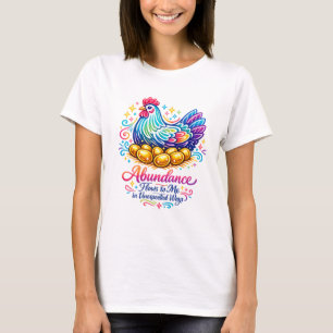 Gouden Kip met 8 Gouden Eieren Overvloed T-Shirt