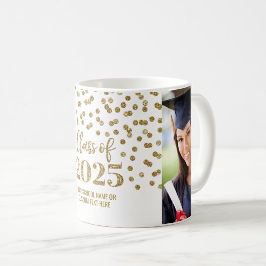 Gouden Klasse van 2025 Koffie Mok (Voorkant rechts)
