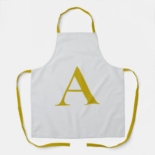 Gouden Kleur Aangepaste Monogram Eerste Letter Schort