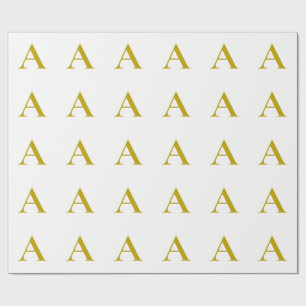 Gouden kleur aangepaste monogram initiaal letter g cadeaupapier