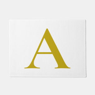 Gouden kleur aangepaste monogram initiaal letter g deurmat