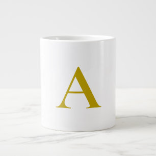 Gouden kleur aangepaste monogram initiaal letter g extra grote beker