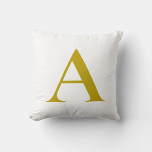 Gouden kleur aangepaste monogram initiaal letter g kussen