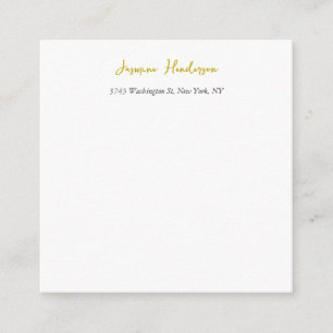 Gouden Kleur Calligrafie Professioneel Elegant Informatiekaartje
