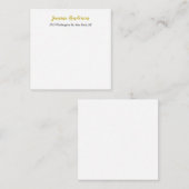 Gouden Kleur Calligrafie Professioneel Elegant Informatiekaartje (Voorkant / Achterkant)