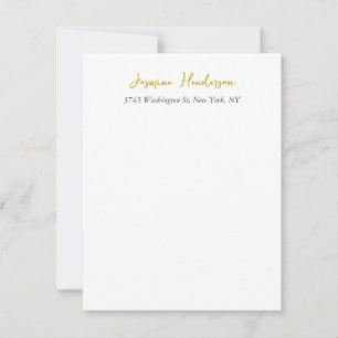 Gouden Kleur Calligrafie Professioneel Elegant RSVP Kaartje