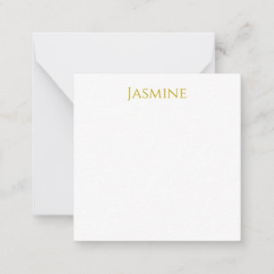 Gouden Kleur Eenvoudig Minimalistisch Professionee Notitiekaartje