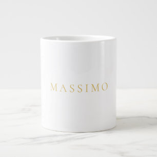 Gouden Kleur Eigen Naam Decoratief Chic Eenvoudig Extra Grote Beker