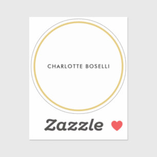 Gouden Kleur Grenzen Wit Minimalistische Professio Sticker