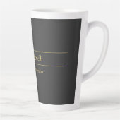 Gouden Kleur Grijs Klassiek Persoonlijk Pas Chic a Latte Mok (Rechts)