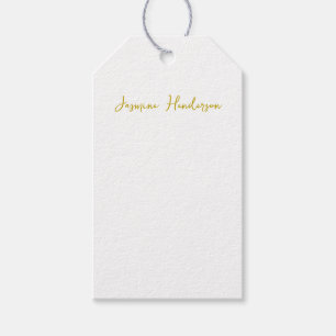 Gouden Kleur Kalligrafie Professionele Aangepaste  Cadeaulabel