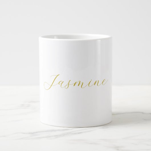 Gouden Kleur Kalligrafie Professionele Aangepaste  Extra Grote Beker (Voorkant)