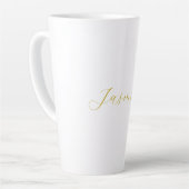 Gouden Kleur Kalligrafie Professionele Aangepaste  Latte Mok (Linkerhoek)