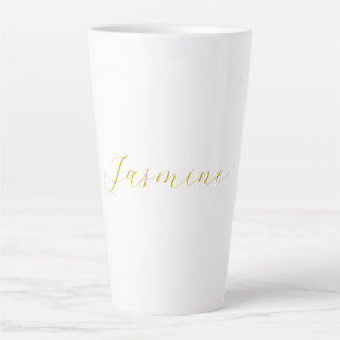 Gouden Kleur Kalligrafie Professionele Aangepaste  Latte Mok