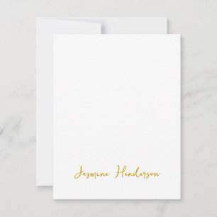 Gouden Kleur Kalligrafie Professionele Aangepaste  RSVP Kaartje