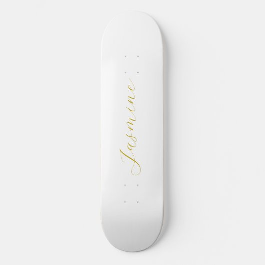 Gouden Kleur Kalligrafie Professionele Aangepaste  Skateboard (Voorkant)