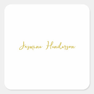 Gouden Kleur Kalligrafie Professionele Aangepaste Vierkante Sticker