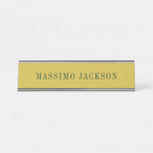 Gouden Kleur Minimalistisch Eenvoudig Modern Bureau Naambordje