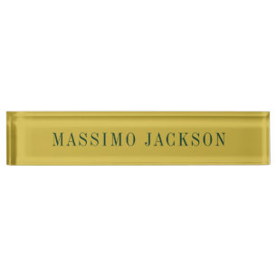 Gouden Kleur Minimalistisch Eenvoudig Modern  Naambordje