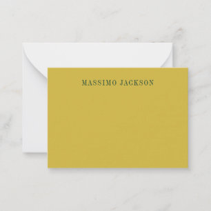 Gouden Kleur Minimalistisch Eenvoudig Modern  Notitiekaartje