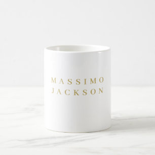 Gouden Kleur Minimalistische Professionele Serif L Koffiemok