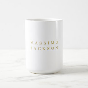 Gouden Kleur Minimalistische Professionele Serif L Koffiemok