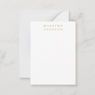 Gouden Kleur Minimalistische Professionele Serif L Notitiekaartje