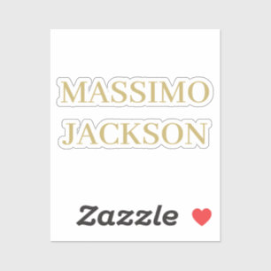 Gouden Kleur Minimalistische Professionele Serif L Sticker