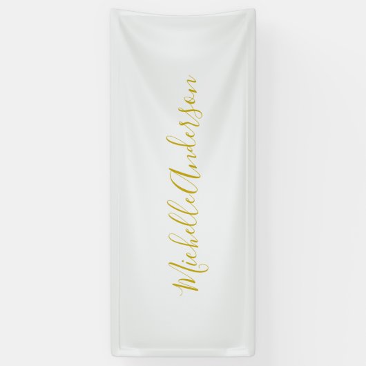 Gouden Kleur Modern Minimalistisch Handschrift Naa Spandoek (Verticaal)